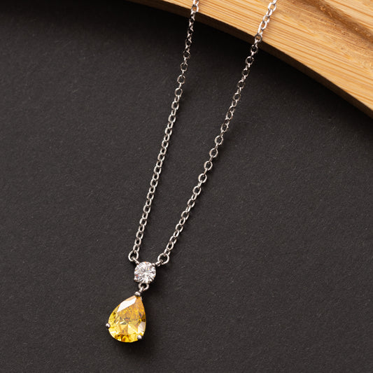 Collier Élégance en argent rhodié garanti