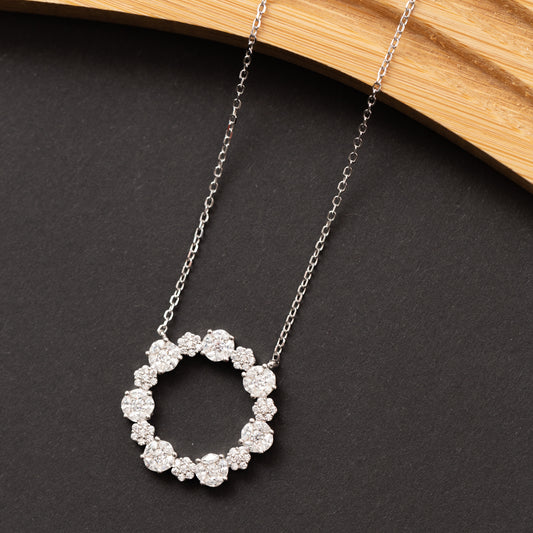 Collier Élégance en argent rhodié garanti