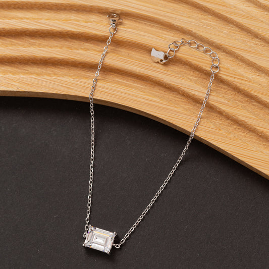 Gourmette Élégance en argent rhodié garantie