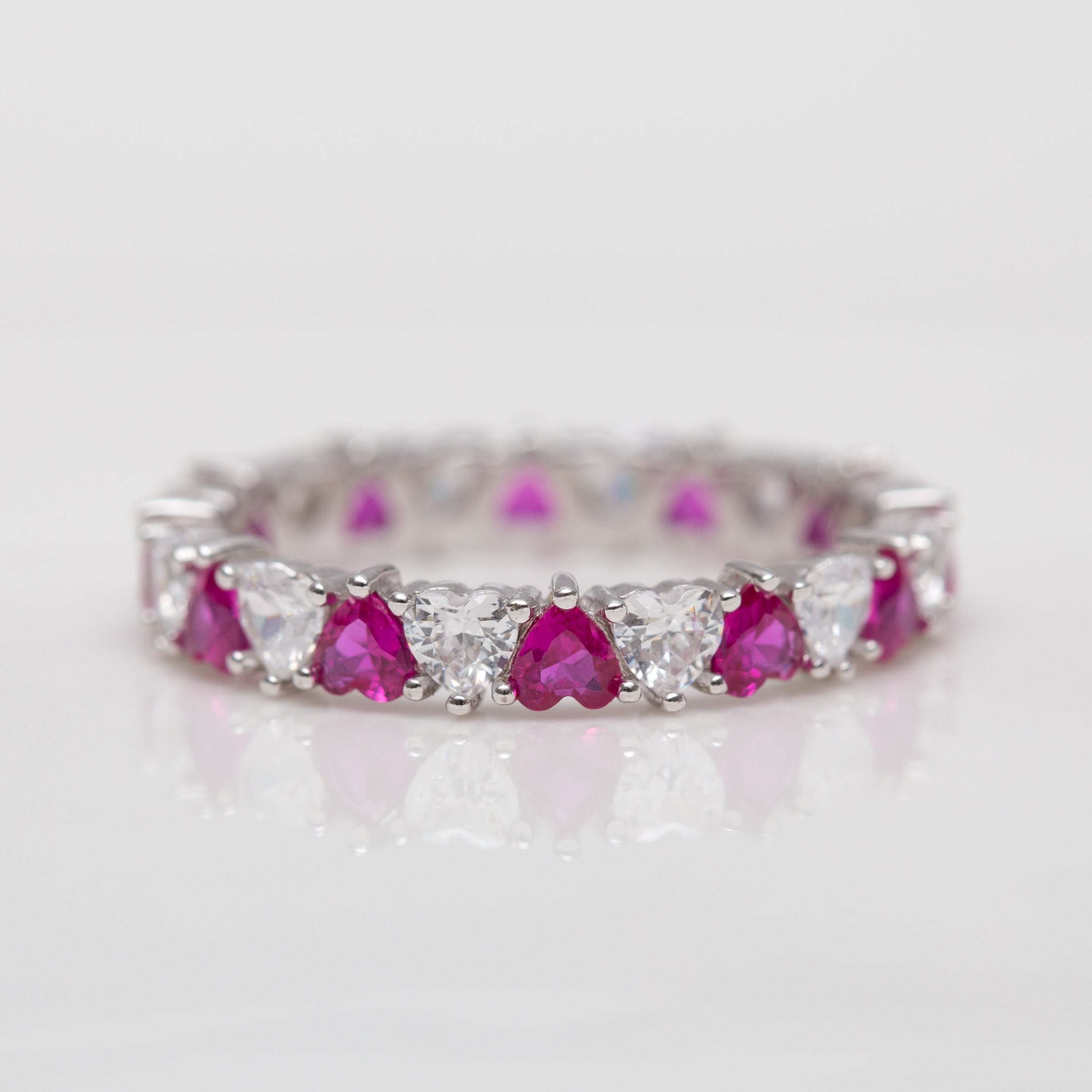Bague argent rhodié tendance