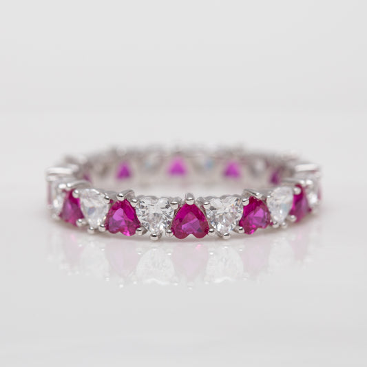 Bague argent rhodié tendance