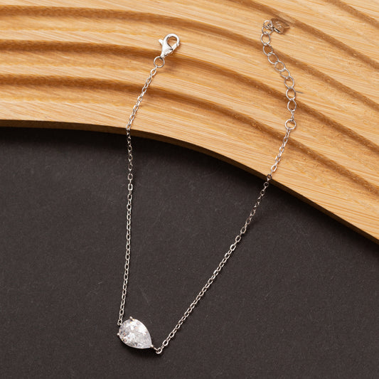 Gourmette Élégance en argent rhodié garantie