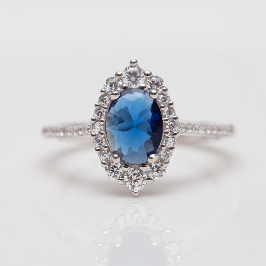 Bague argent rhodié tendance