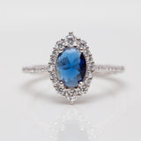Bague argent rhodié tendance