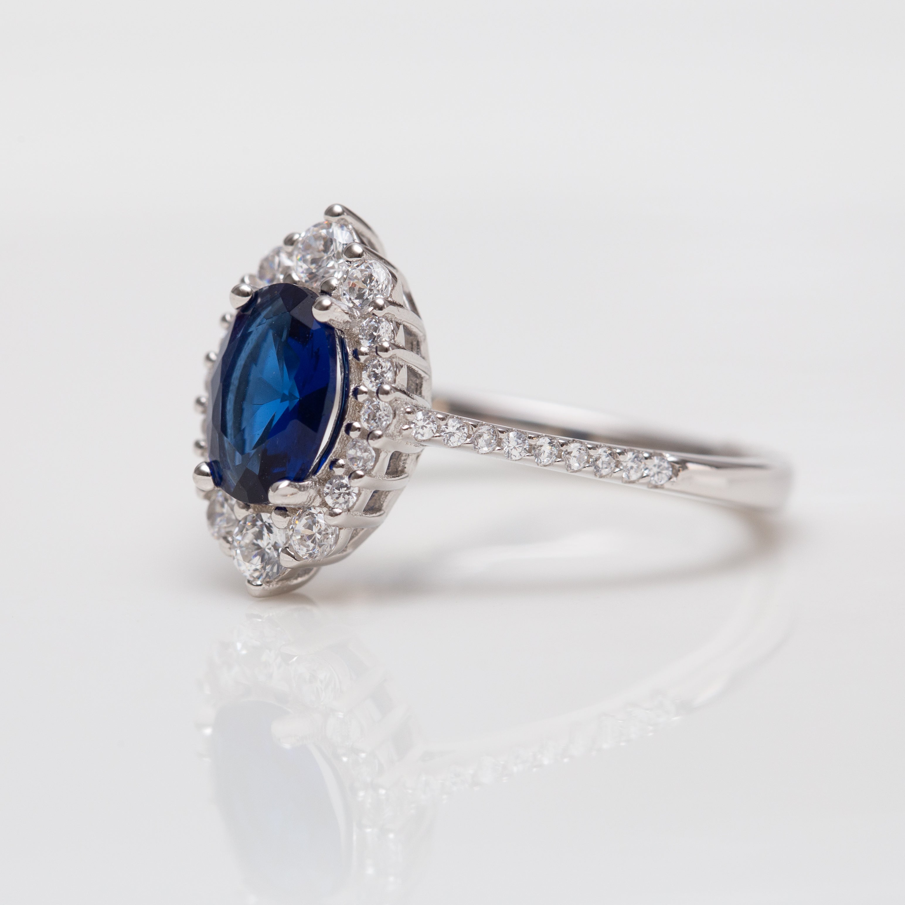 Bague argent rhodié tendance