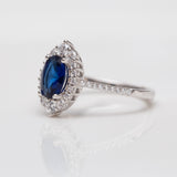 Bague argent rhodié tendance
