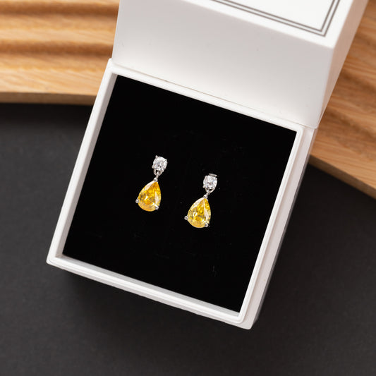 Boucles d'oreilles Élégance en argent rhodié garanties