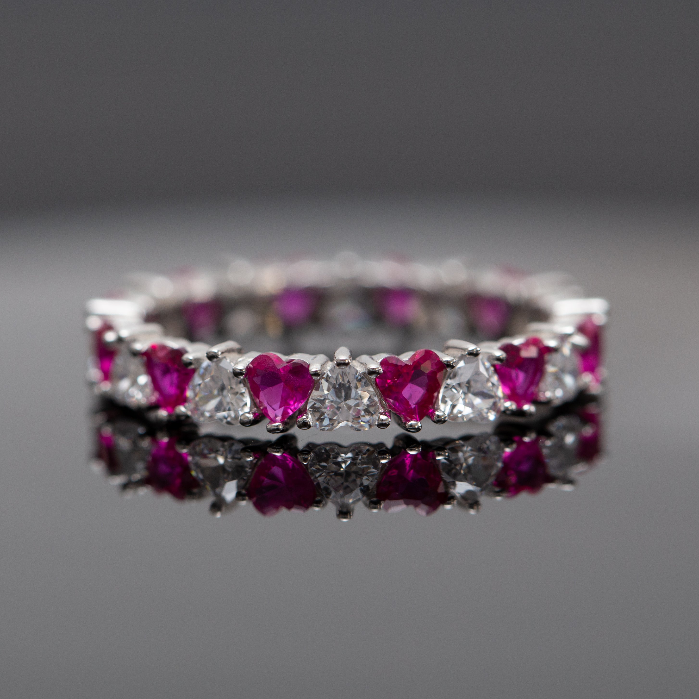 Bague argent rhodié tendance