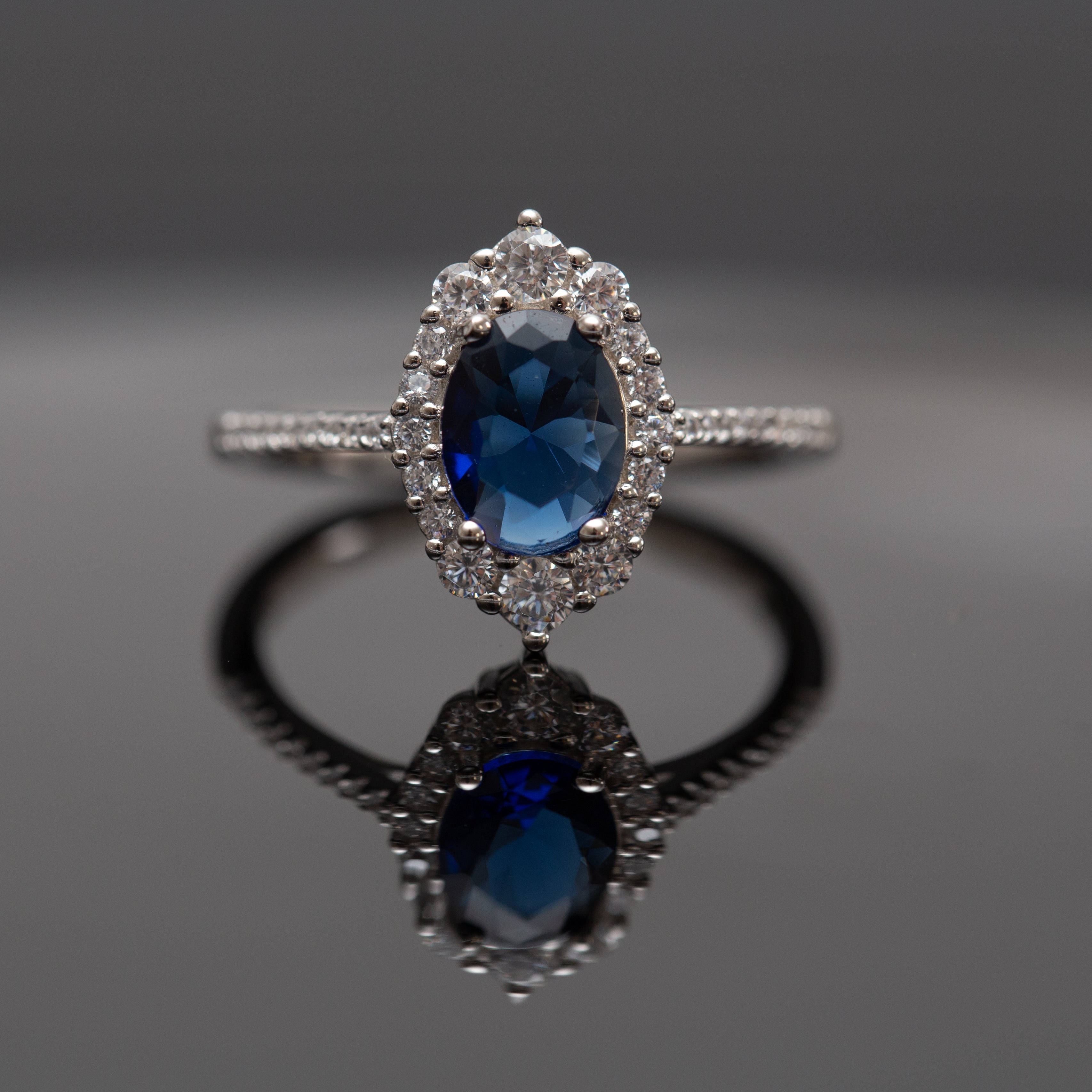 Bague argent rhodié tendance