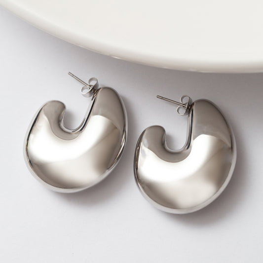 Boucles d'oreilles en Acier Tendance