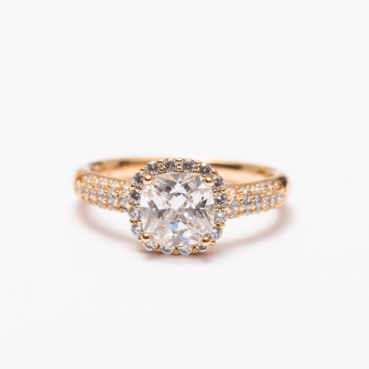 Bague élégance dorée en plaqué or 18 K