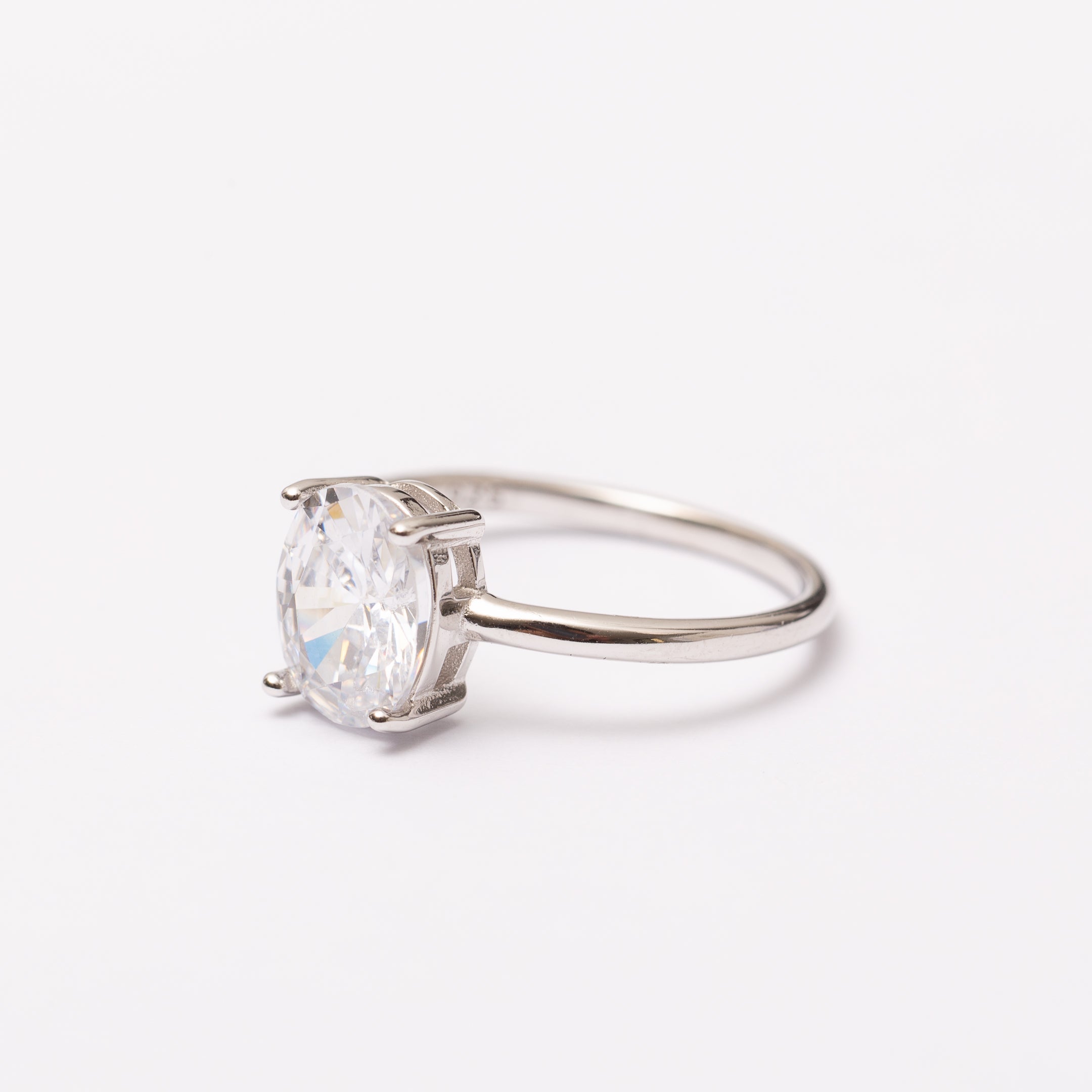 Bague Élégance en argent rhodié garantie