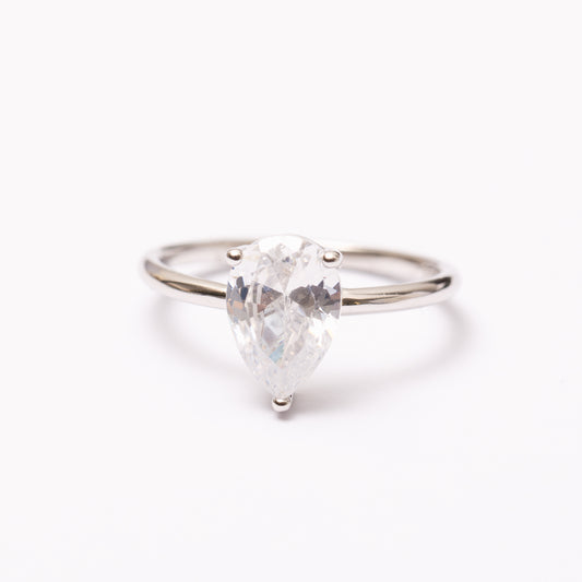 Bague Élégance en argent rhodié garantie