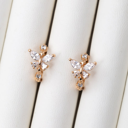 Boucles d'oreilles Pure Gold Line en plaqué or