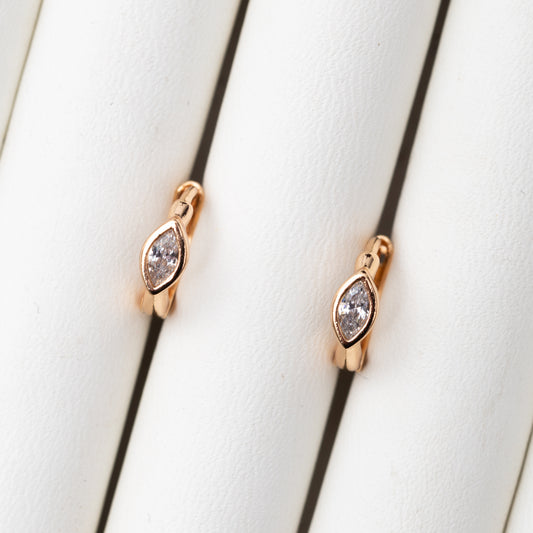 Boucles d'oreilles Pure Gold Line en plaqué or