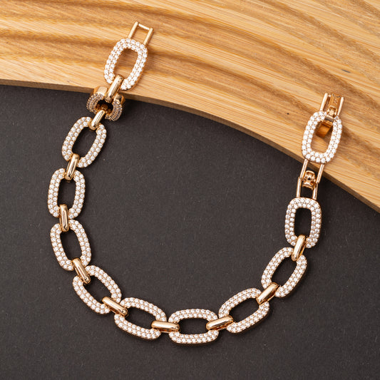 Gourmette Lux Chain en Plaqué Or