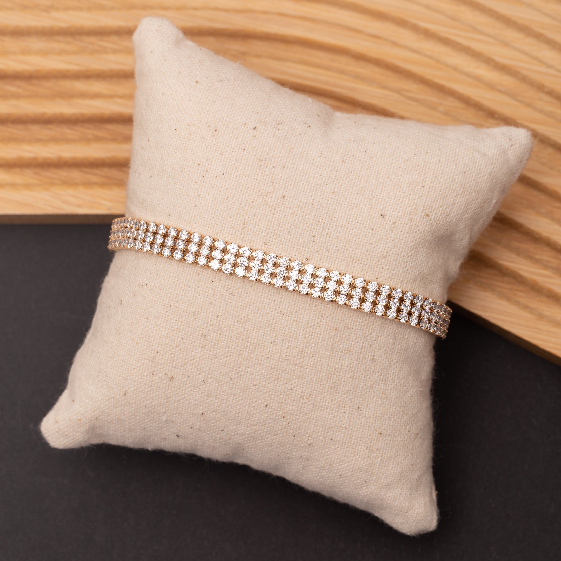Gourmette Ligne Dorée en Plaqué Or 18 K