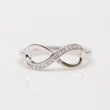 Bague argent Rhodié garanti infinity