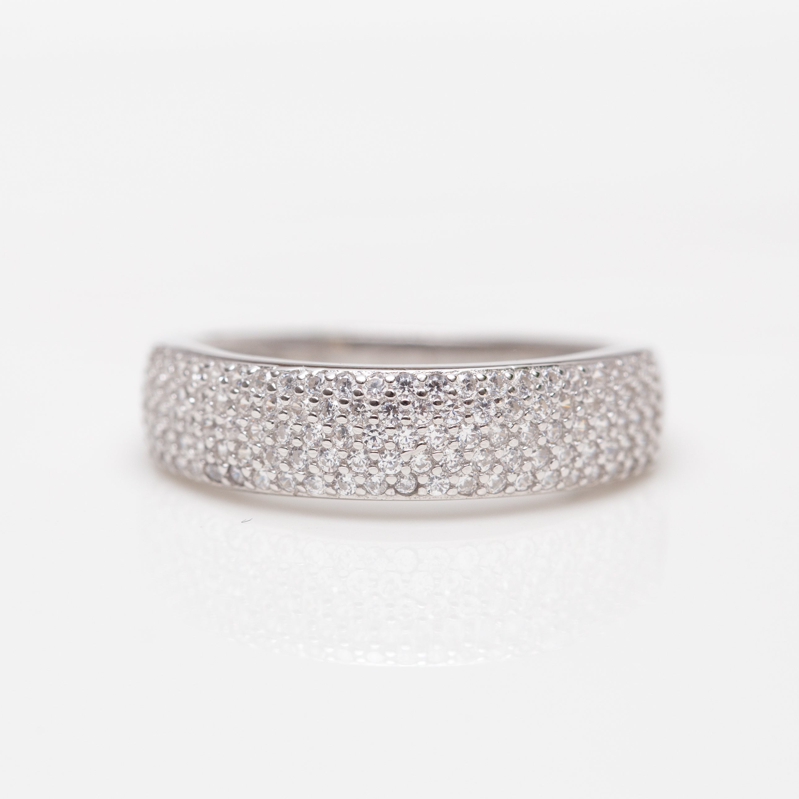 Bague argent Rhodié garanti rectangle
