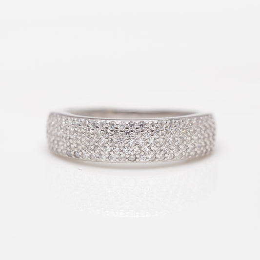 Bague argent Rhodié garanti rectangle