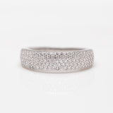 Bague argent Rhodié garanti rectangle