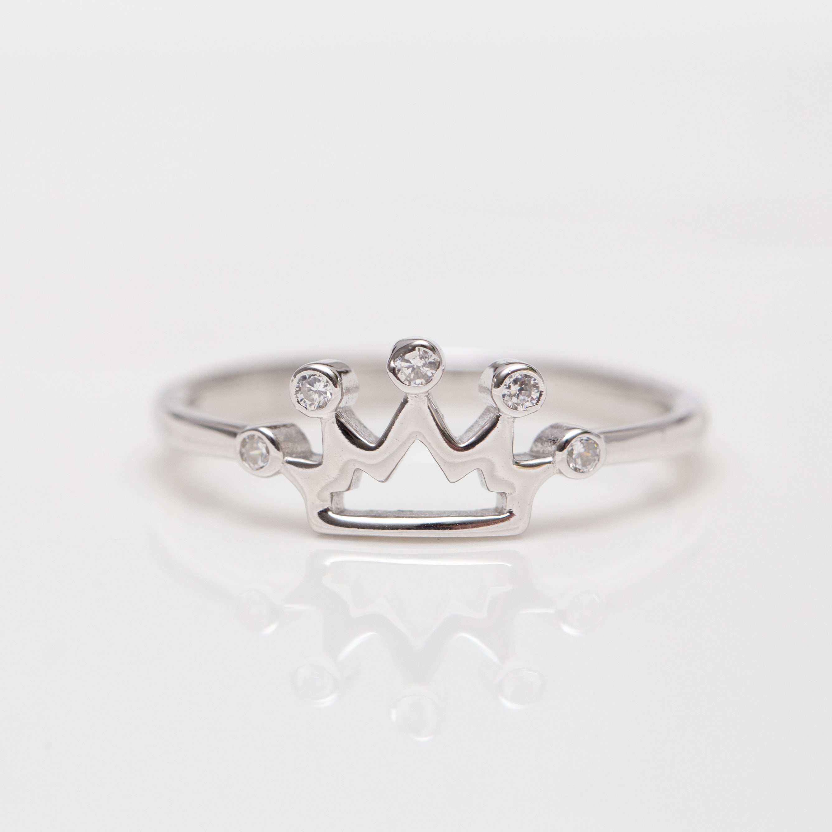 Bague argent Rhodié garanti the crown