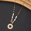 Collier Roséa En Acier Inoxydable garanti - Pierre Jade Blanche