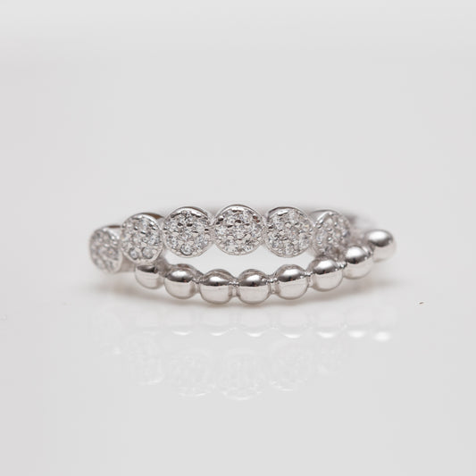 خاتم فضة مطلي روديوم مكفول نادين ساليرجنت - 40%