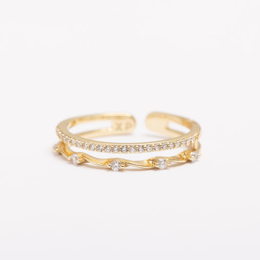 Bague Or & Elle en plaqué or 14 K