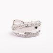 Bague Silver-Line en plaqué or avec une finition argentée
