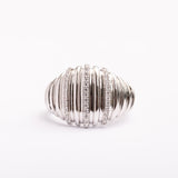 Bague Silver-Line en plaqué or avec une finition argentée