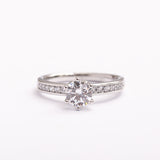 Bague Silver-Line en plaqué or avec une finition argentée
