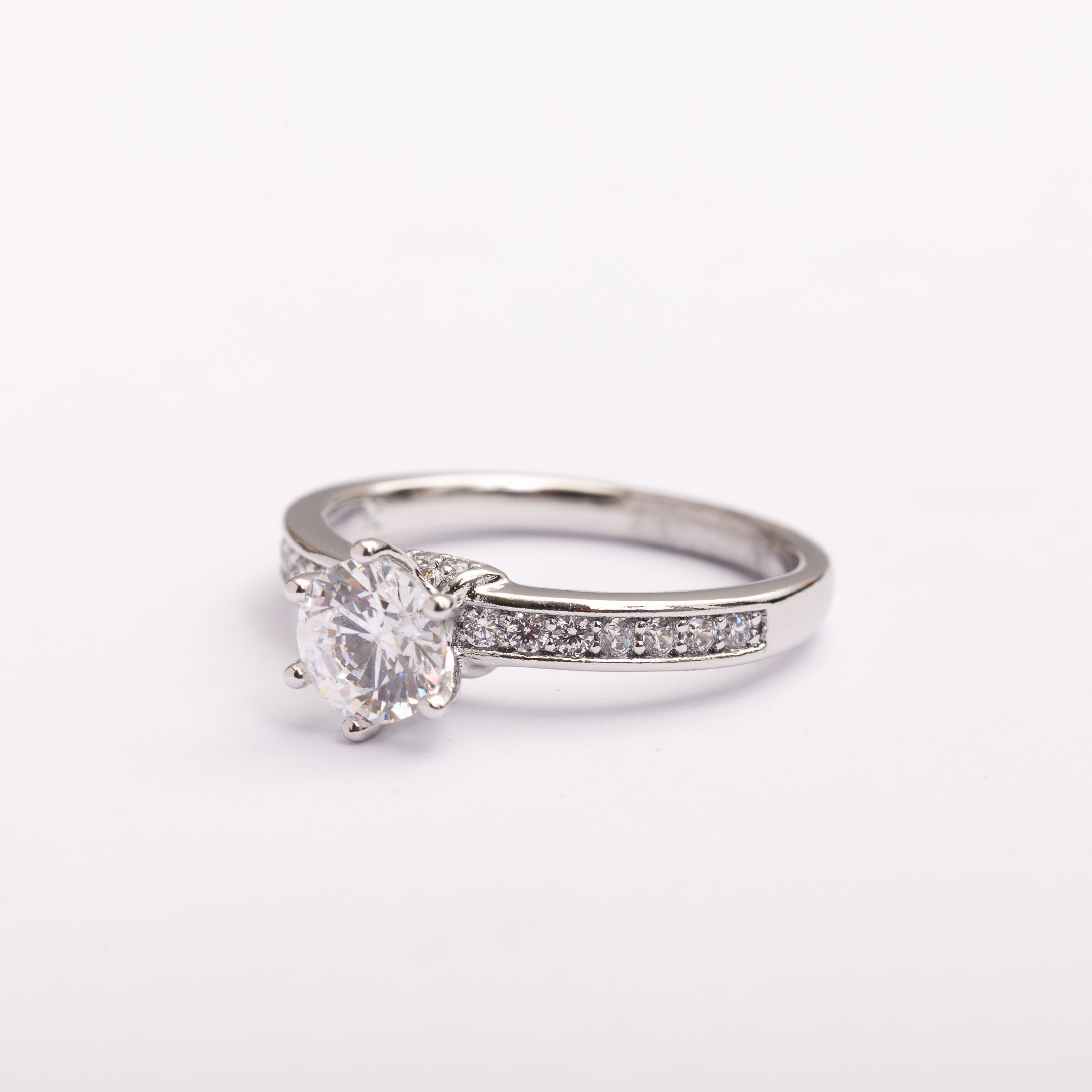 Bague Silver-Line en plaqué or avec une finition argentée