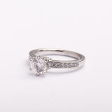 Bague Silver-Line en plaqué or avec une finition argentée