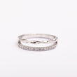 Bague Silver-Line en plaqué or avec une finition argentée