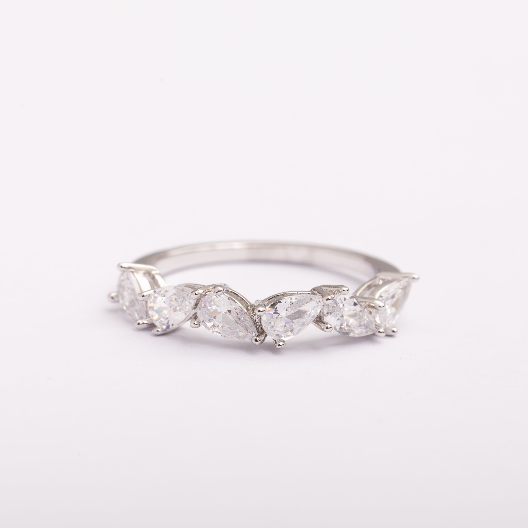 Bague Silver-Line en plaqué or avec une finition argentée