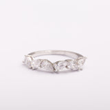 Bague Silver-Line en plaqué or avec une finition argentée