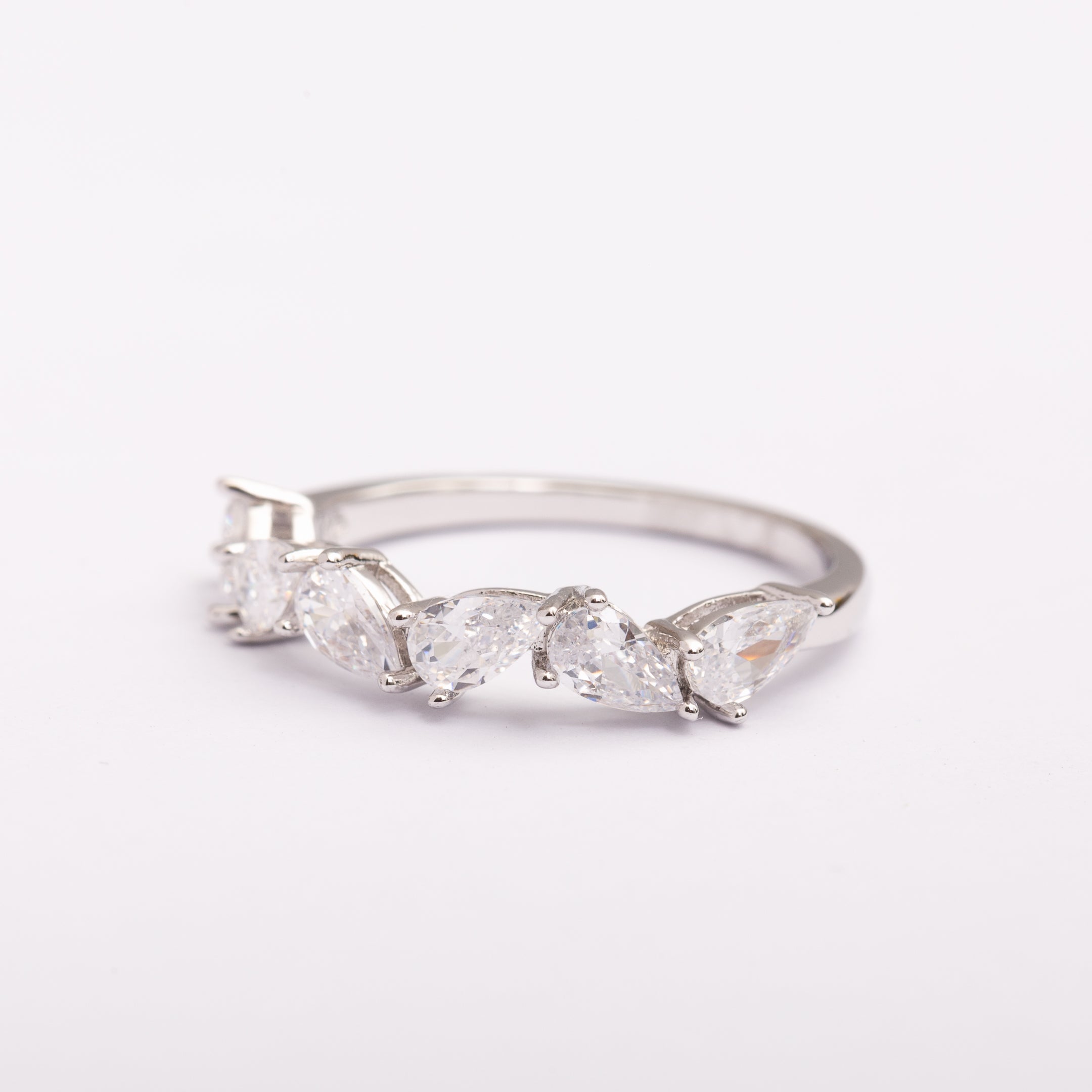 Bague Silver-Line en plaqué or avec une finition argentée