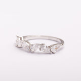 Bague Silver-Line en plaqué or avec une finition argentée
