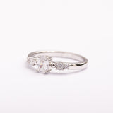 Bague Silver-Line en plaqué or avec une finition argentée