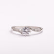 Bague Silver-Line en plaqué or avec une finition argentée