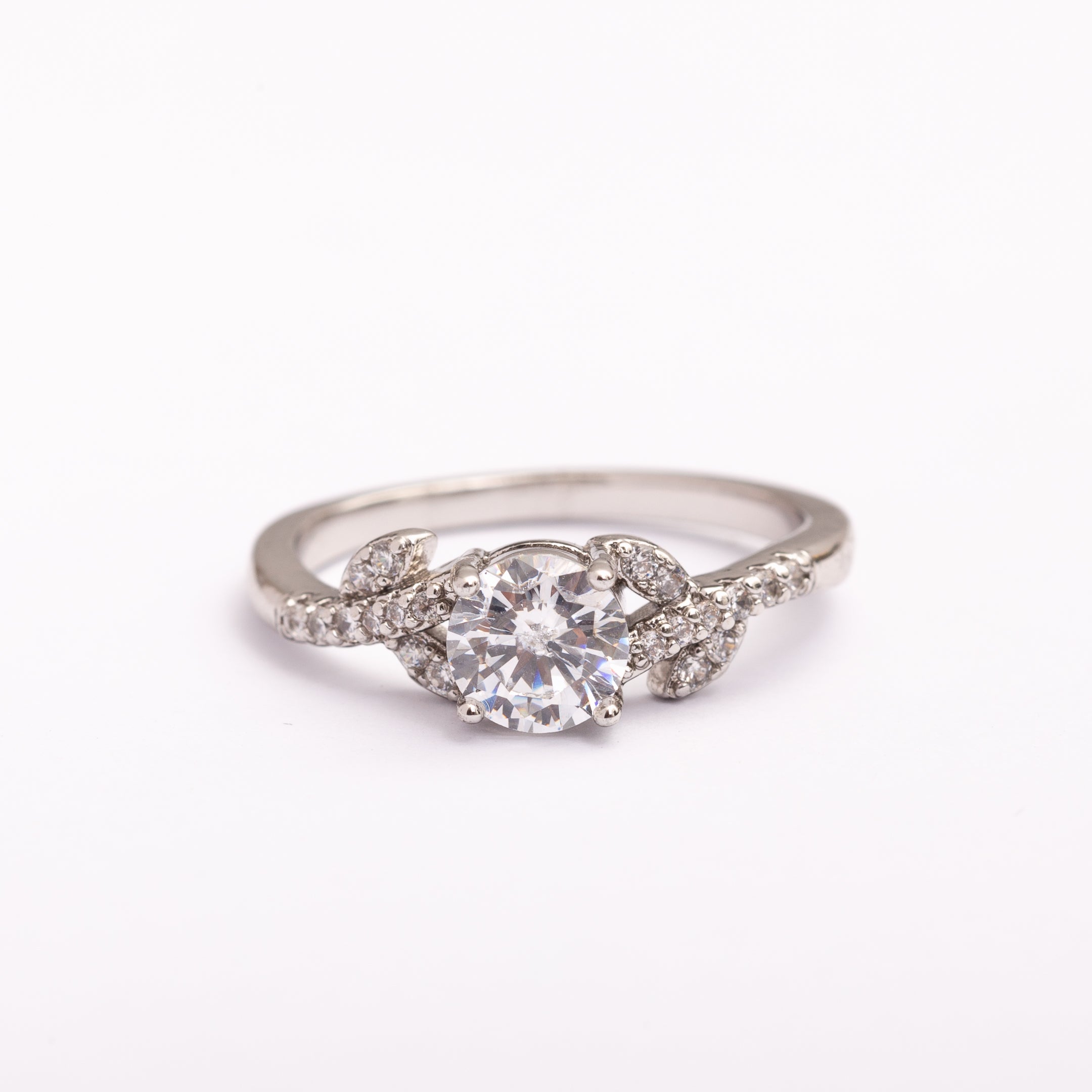 Bague Silver-Line en plaqué or avec une finition argentée
