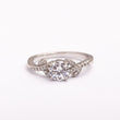 Bague Silver-Line en plaqué or avec une finition argentée