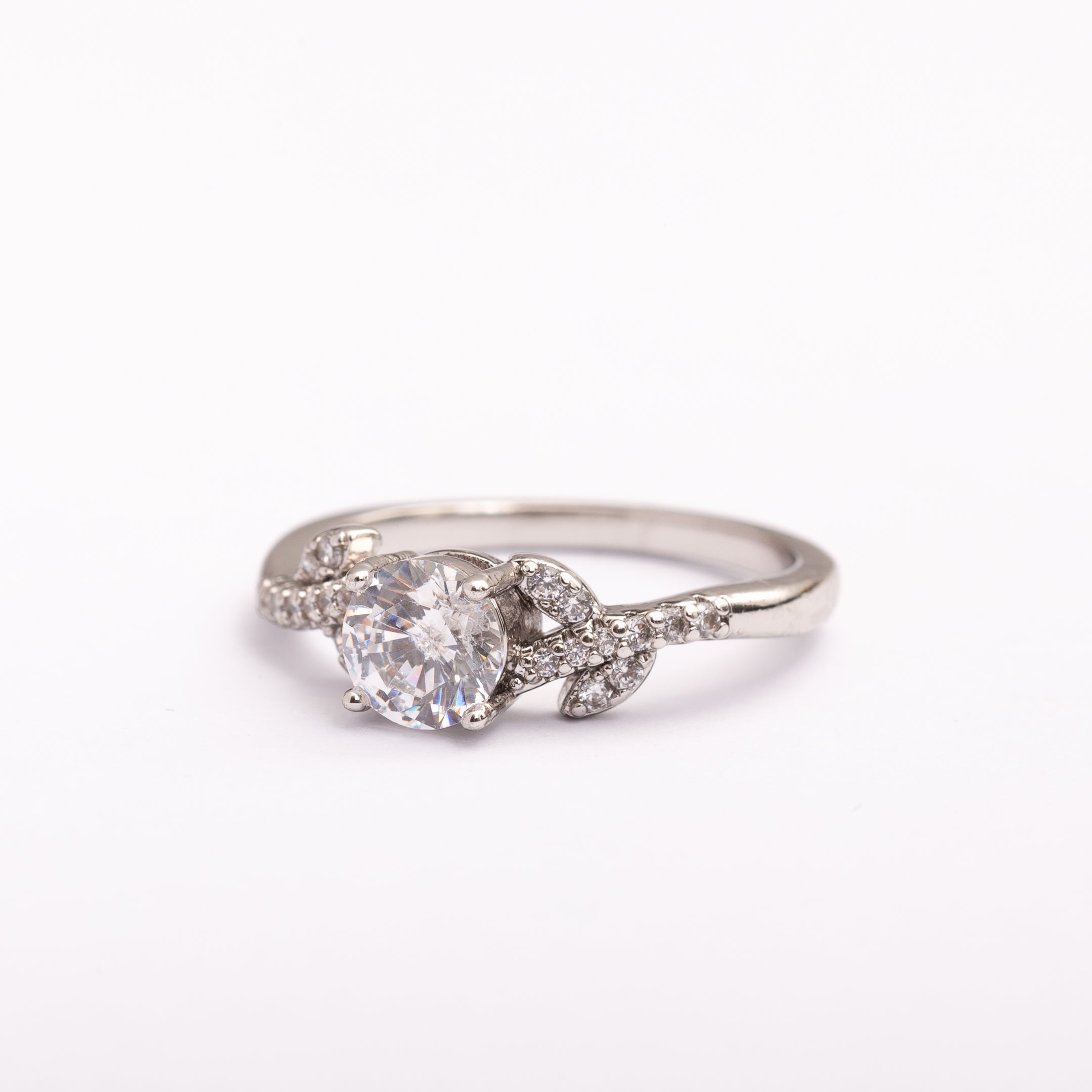 Bague Silver-Line en plaqué or avec une finition argentée