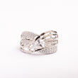 Bague Silver-Line en plaqué or avec une finition argentée