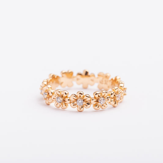 Bague Or-Line en plaqué or avec une finition dorée