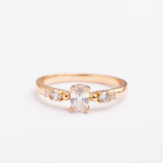 Bague Or-Line en plaqué or avec une finition dorée