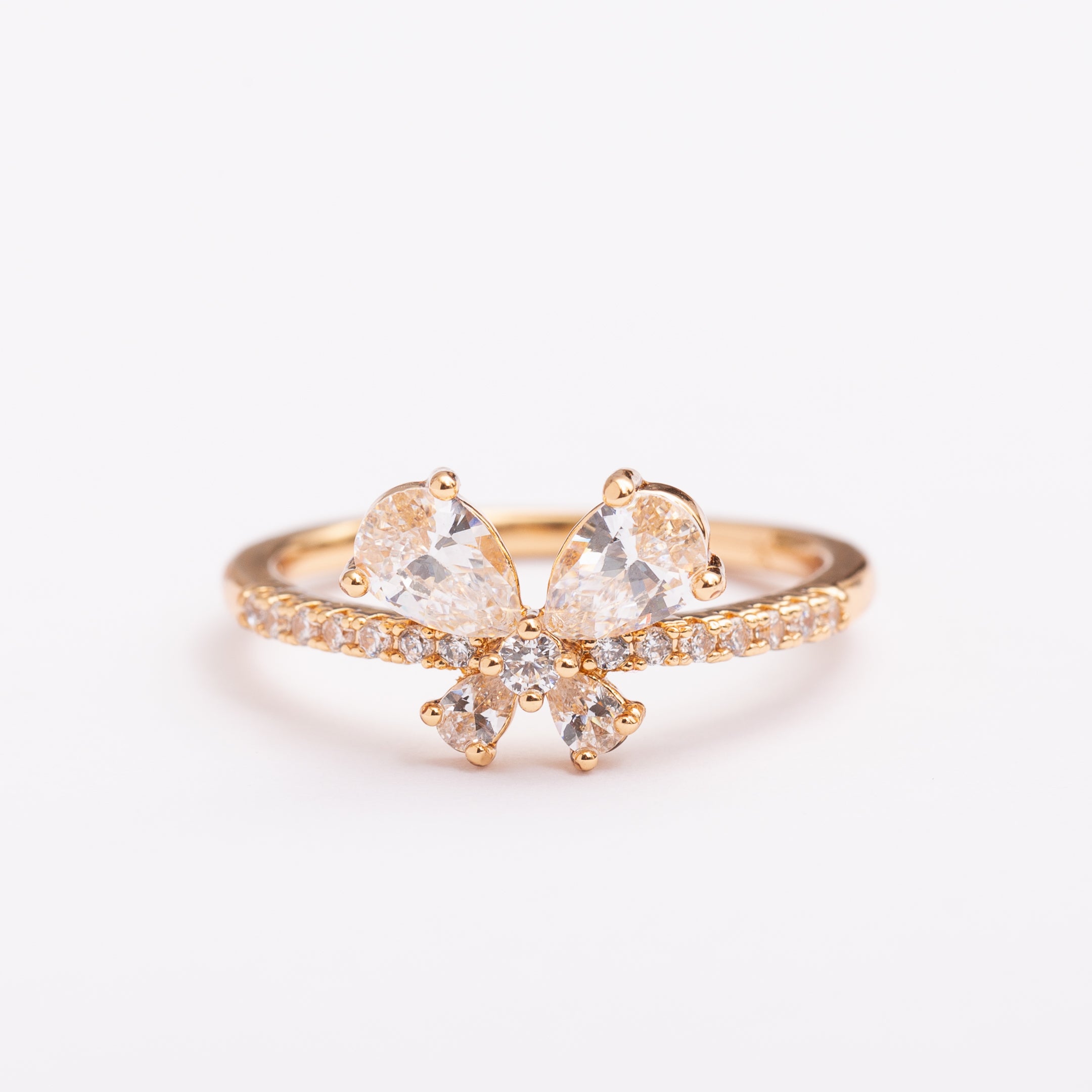 Bague Or-Line en plaqué or avec une finition dorée