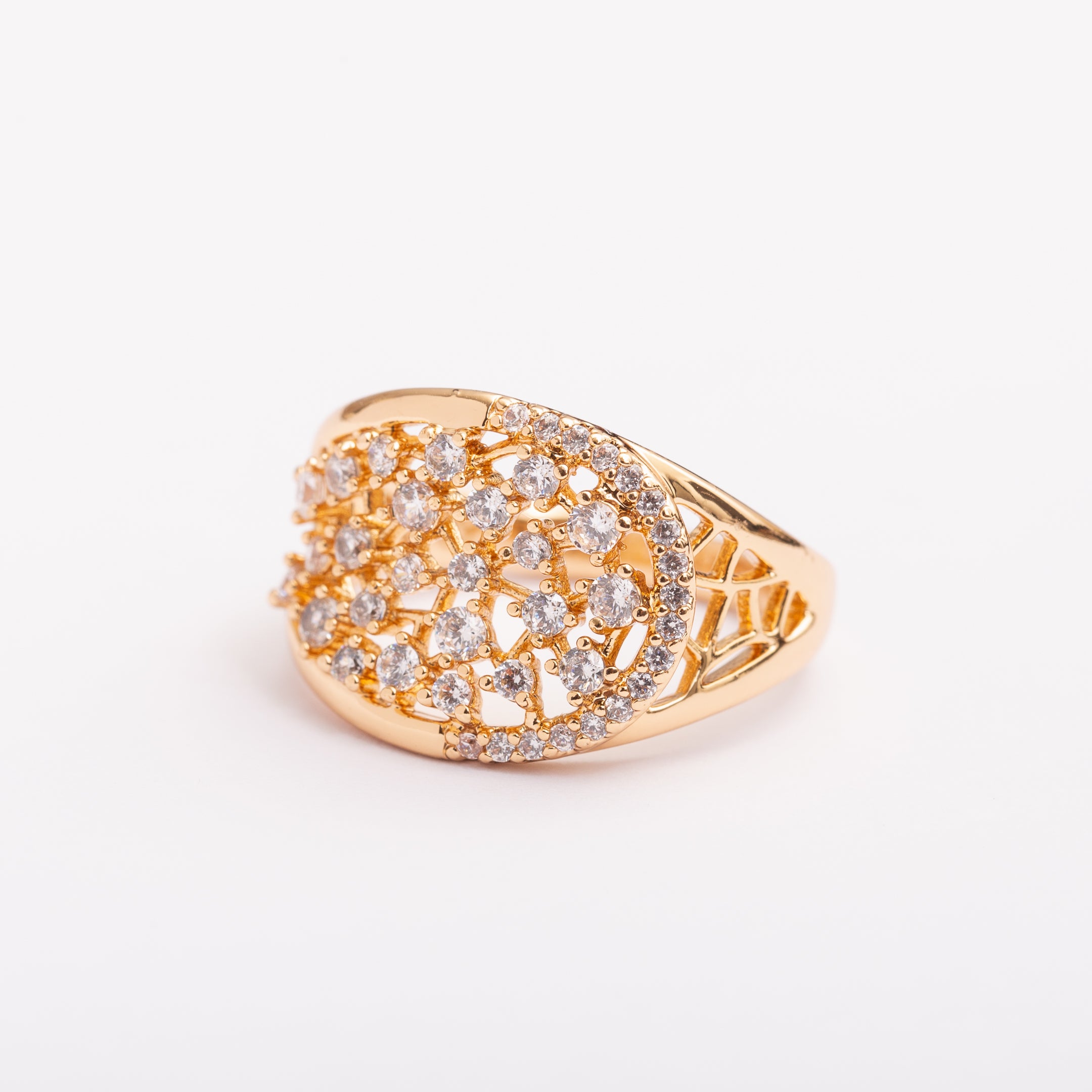 Bague Or-Line en plaqué or avec une finition dorée