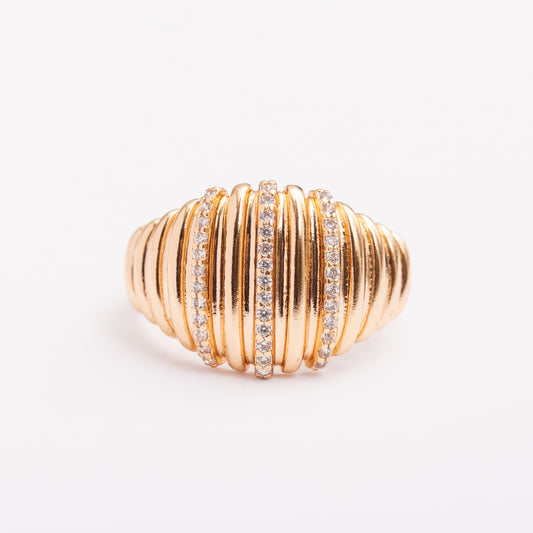 Bague Or-Line en plaqué or avec une finition dorée